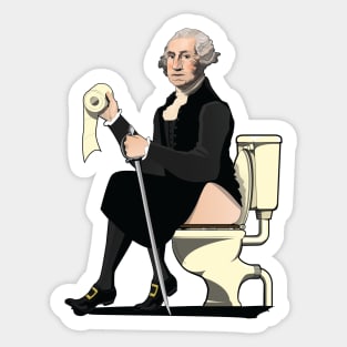 George Washington on the Toilet Sticker